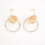 Boucles d'oreilles Fleure créoles dorées en acier - Zag Bijoux