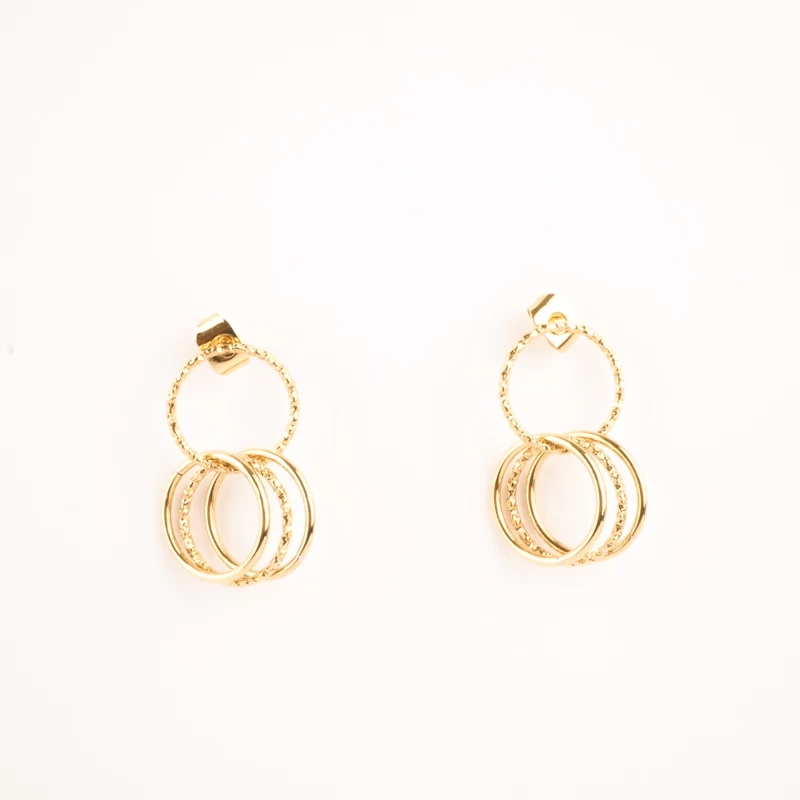 Gold hoop earrings in steel - Zag Bijoux