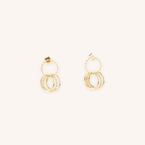 Gold hoop earrings in steel - Zag Bijoux
