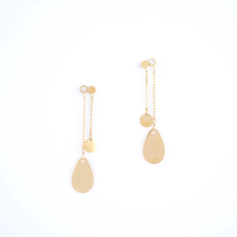 Anaïs golden steel earrings - Zag Bijoux