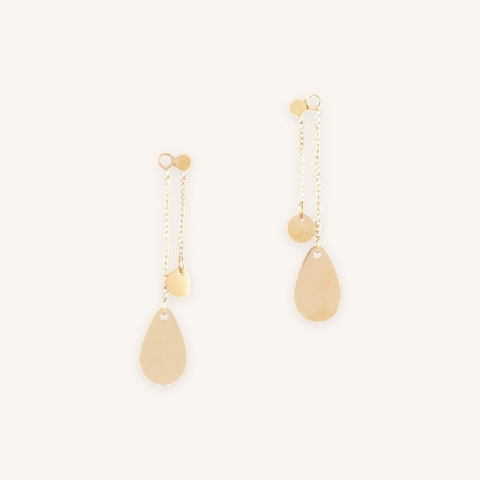 Anaïs golden steel earrings - Zag Bijoux
