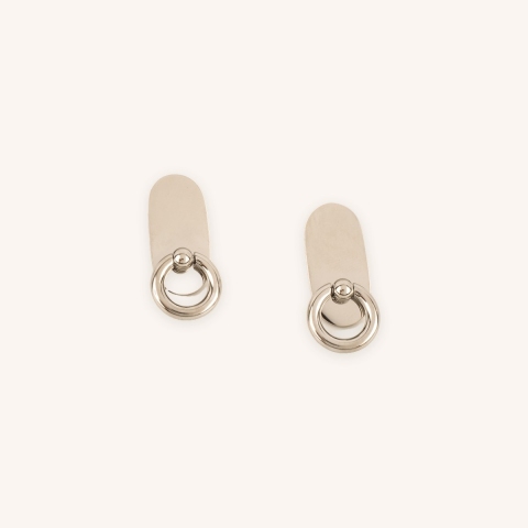 Alexia golden steel earrings - Zag Bijoux