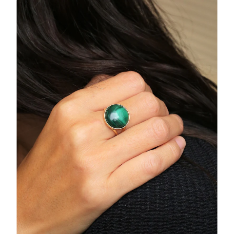 Bague Akilah acier jaune - Zag Bijoux