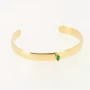 Emerald bangle bracelet in gold steel - Zag bijoux