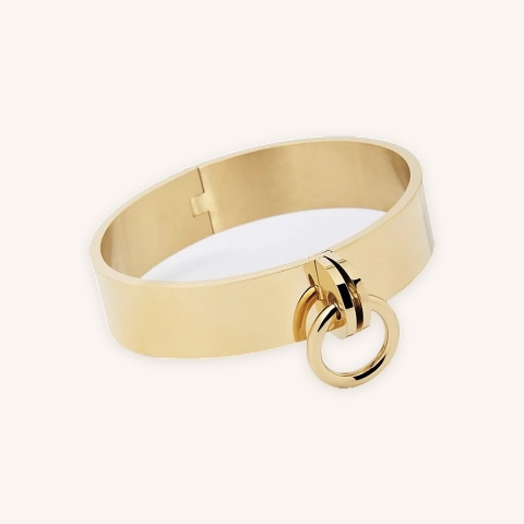 Bracelet jonc anneau en acier or - Zag bijoux