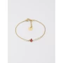 Bracelet Princess rouge en acier doré - Zag bijoux