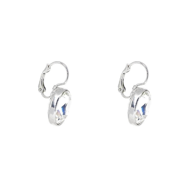 Oval crystal silver...