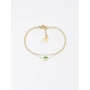 Green Petal bracelet in gold-plated steel - Zag bijoux