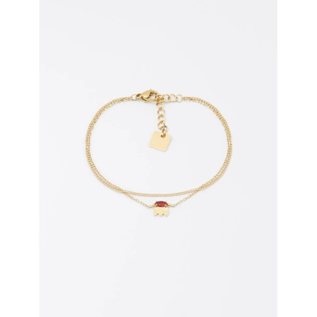 Bracelet Petal rouge en...