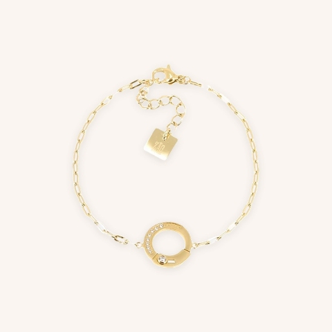 Gear bracelet in gold steel - Zag bijoux