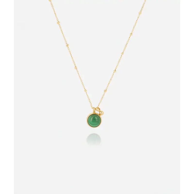 Collier Finni vert en acier doré - Zag bijoux
