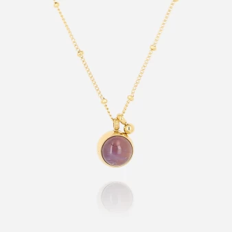 Purple Finni necklace in gold steel - Zag bijoux