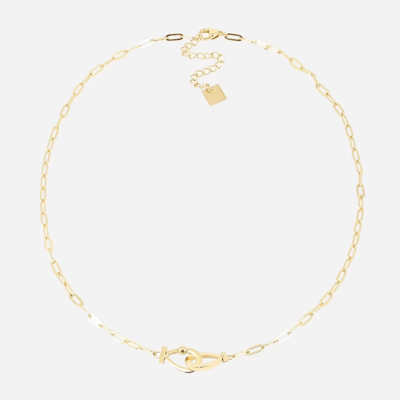 Gancio necklace in gold steel - Zag bijoux