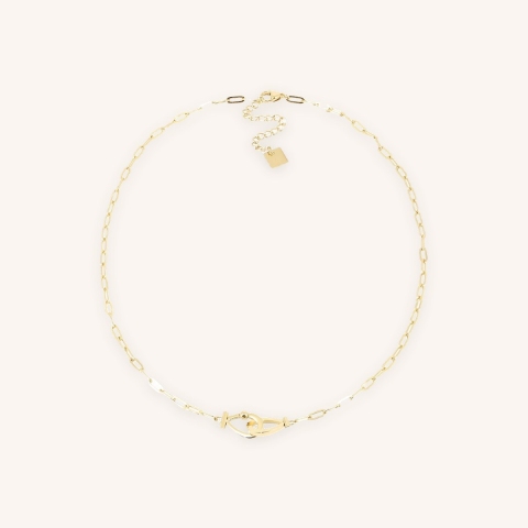 Collier Gancio en acier doré - Zag bijoux