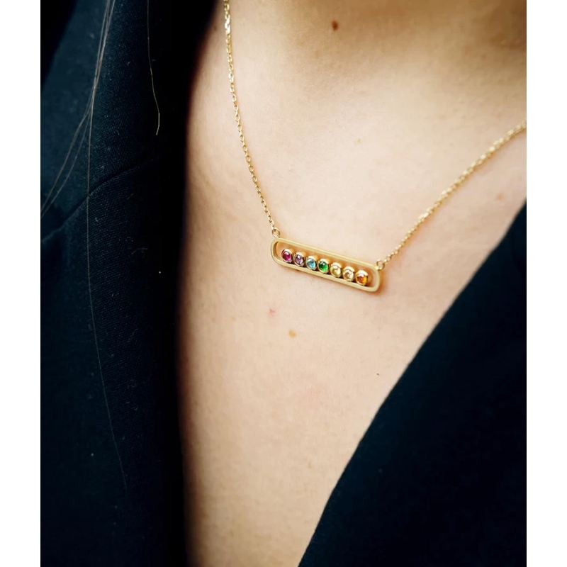 Collier Anaha en acier doré - Zag bijoux