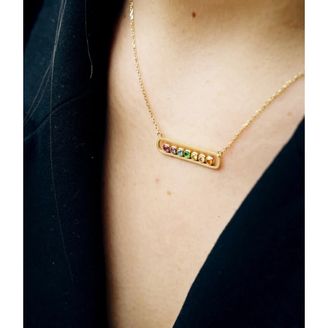 Collier Anaha en acier doré - Zag bijoux