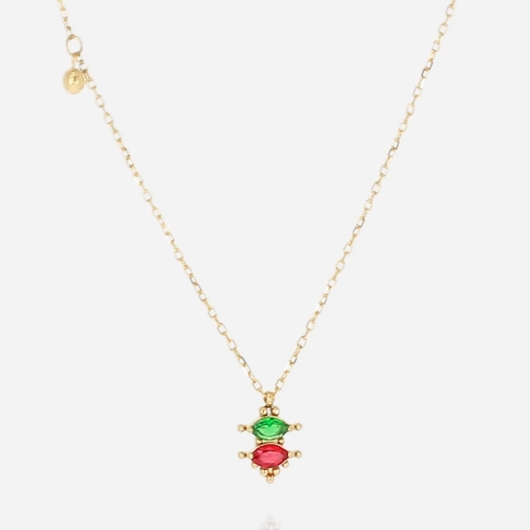 Collier Crown en acier doré - Zag bijoux