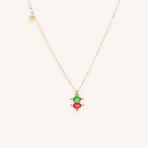 Crown necklace in gold-plated steel - Zag bijoux