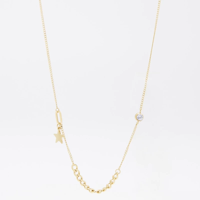 Juliaca mesh necklace in gold steel - Zag bijoux