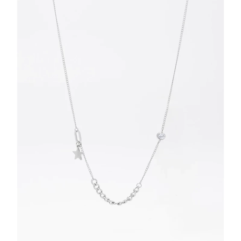 Juliaca mesh necklace in steel - Zag bijoux