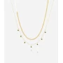 Green Virtuoso necklace in gold-plated steel - Zag bijoux