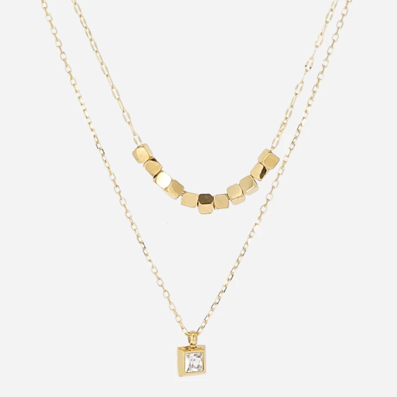 Broome necklace in gold-plated steel - Zag bijoux