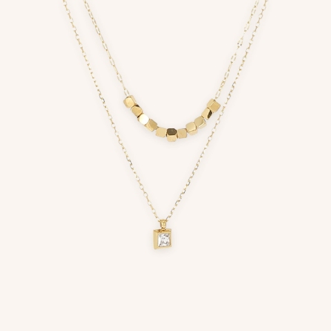 Collier Broome en acier doré - Zag bijoux