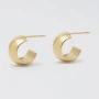 Bombay hoop earrings in gold-plated steel - Zag bijoux