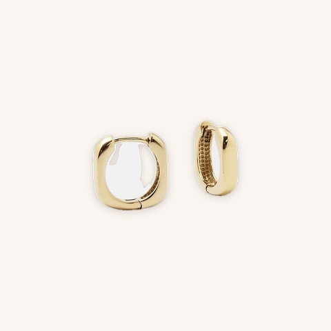 Square hoop earrings in gold-plated steel - Zag bijoux
