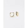Square hoop earrings in gold-plated steel - Zag bijoux