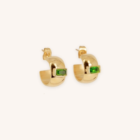 Boucles d'oreilles créoles Celtina acier doré - Zag bijoux
