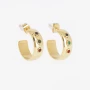 Astrée hoop earrings in gold steel - Zag bijoux