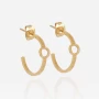 Neven gold steel hoop earrings - Zag bijoux