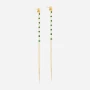 Green Duga earrings in gold-plated steel - Zag bijoux