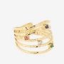 Precious circle gold steel ring - Zag bijoux