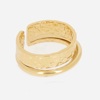 Martel gold steel ring -...