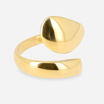 Essie gold steel ring - Zag...