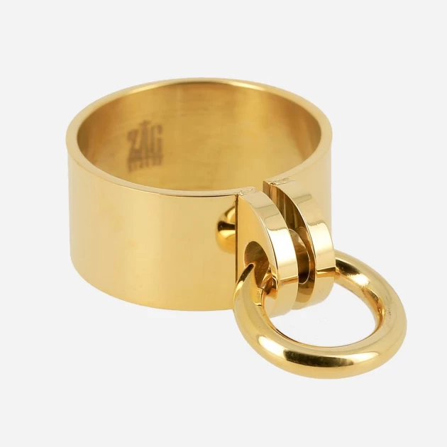 Celesta gold steel ring -...