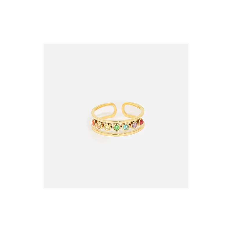 Anaha gold steel ring - Zag bijoux