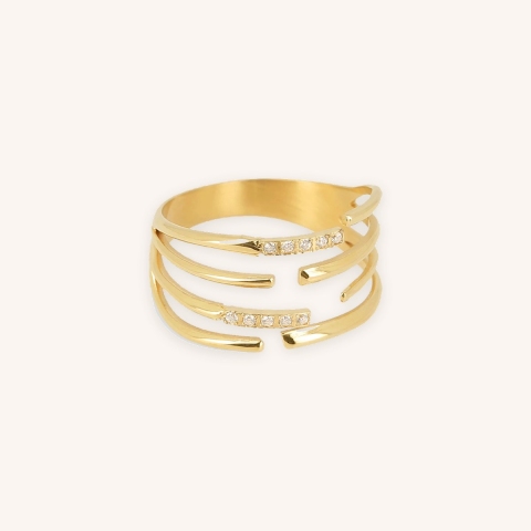 Bague Cachi acier doré - Zag bijoux