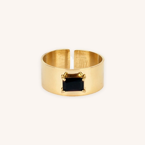 Bague Loria acier doré - Zag bijoux