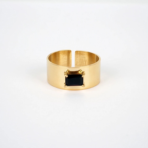 Loria gold steel ring - Zag bijoux