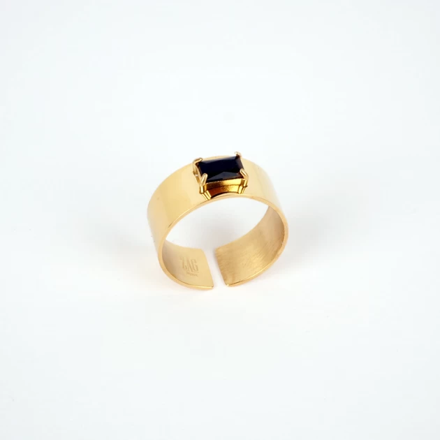 Bague Loria acier doré - Zag bijoux
