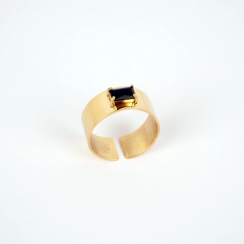 Bague Loria acier doré - Zag bijoux