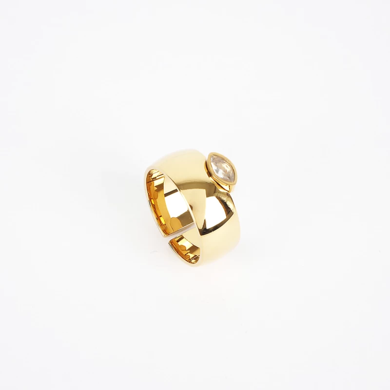 Keona gold steel ring - Zag bijoux