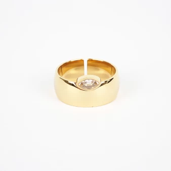 Keona gold steel ring - Zag bijoux