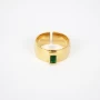 Kaili green gold steel ring - Zag bijoux