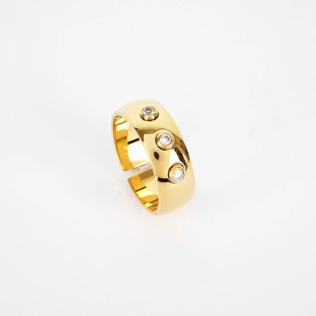 Leilani gold steel ring -...