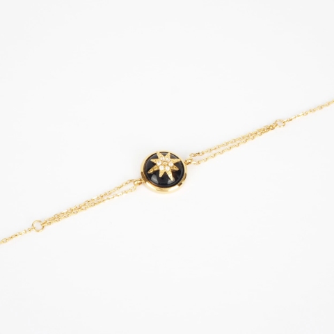 Bracelet Black Star en acier doré - Zag bijoux