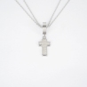 Steel rhinestone cross necklace - Zag bijoux